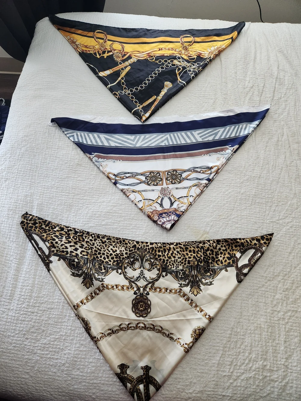 Silk Head Wraps. Set Of 3